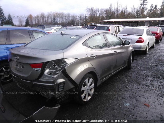 5NPDH4AE3DH227431 - 2013 HYUNDAI ELANTRA GLS/LIMITED BEIGE photo 4