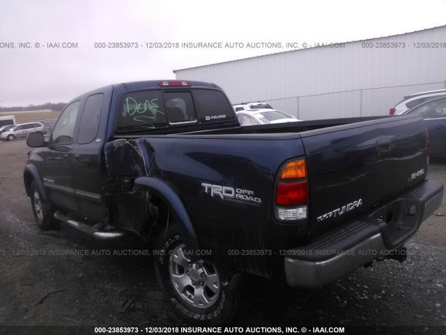 5TBBT441X3S431756 - 2003 TOYOTA TUNDRA ACCESS CAB SR5 BLUE photo 3