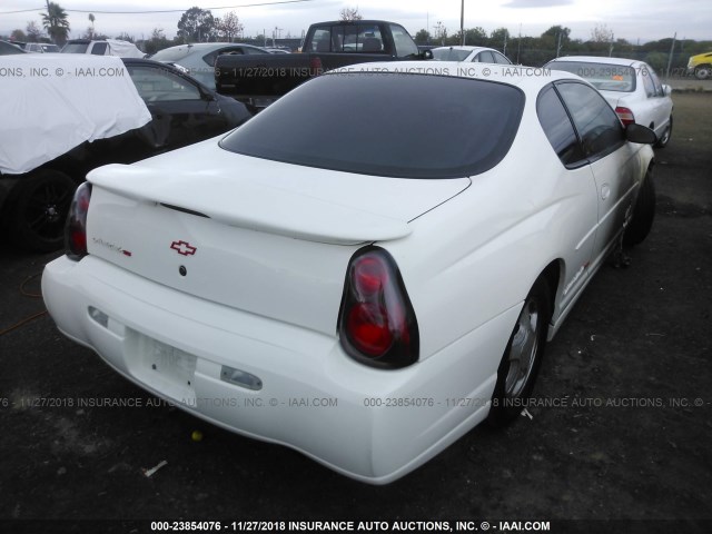 2G1WX15K519131429 - 2001 CHEVROLET MONTE CARLO SS თეთრი ფოტო 4