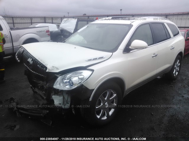 5GAEV23D59J151622 - 2009 BUICK ENCLAVE CXL WHITE photo 2