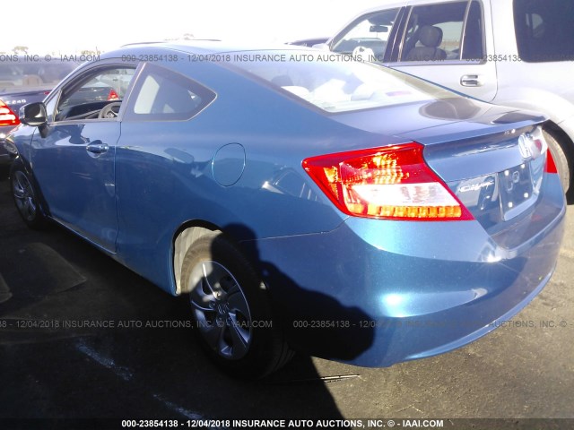 2HGFG3B56DH526782 - 2013 HONDA CIVIC LX ლურჯი ფოტო 3