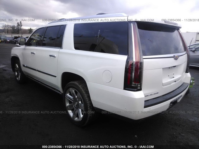 1GYS4JKJ5JR356055 - 2018 CADILLAC ESCALADE ESV PREMIUM LUXURY WHITE photo 3