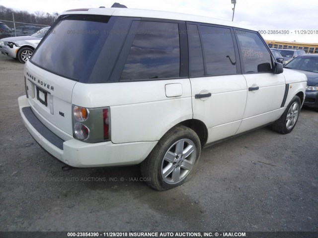 SALME11425A181526 - 2005 LAND ROVER RANGE ROVER HSE WHITE photo 4