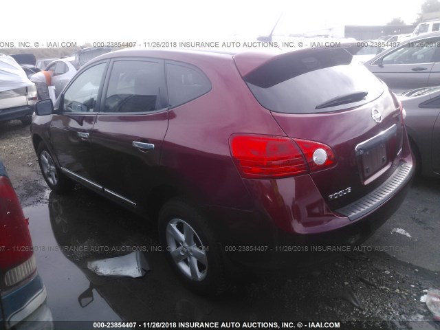 JN8AS5MT8CW273726 - 2012 NISSAN ROGUE S/SV RED photo 3