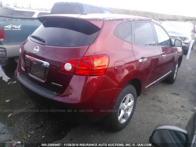 JN8AS5MT8CW273726 - 2012 NISSAN ROGUE S/SV RED photo 4