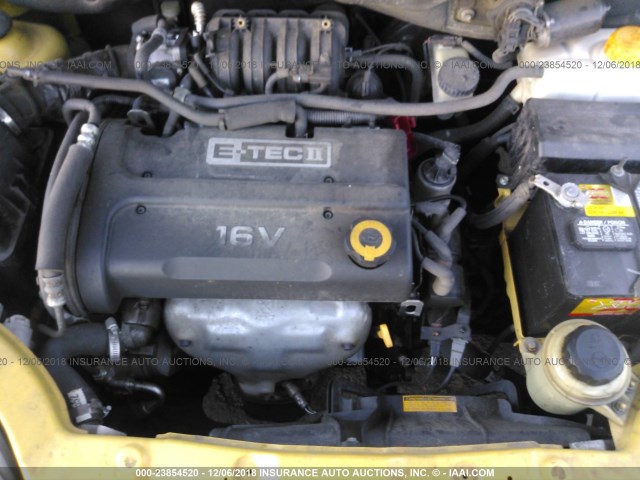 KL1TD66648B192207 - 2008 CHEVROLET AVEO LS YELLOW photo 10