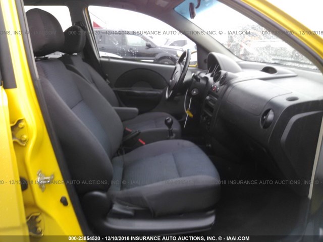 KL1TD66648B192207 - 2008 CHEVROLET AVEO LS YELLOW photo 5