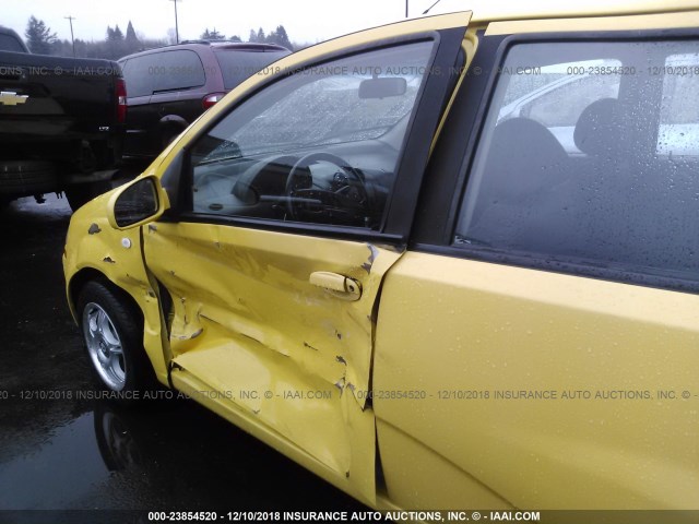 KL1TD66648B192207 - 2008 CHEVROLET AVEO LS YELLOW photo 6