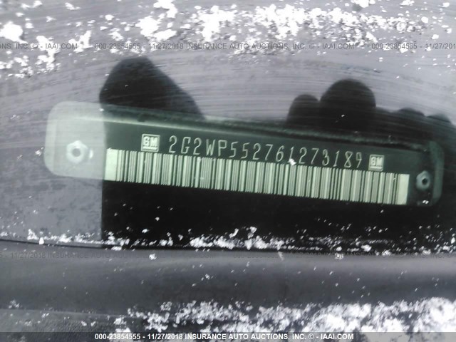 2G2WP552761273189 - 2006 PONTIAC GRAND PRIX ვერცხლისფერი ფოტო 9