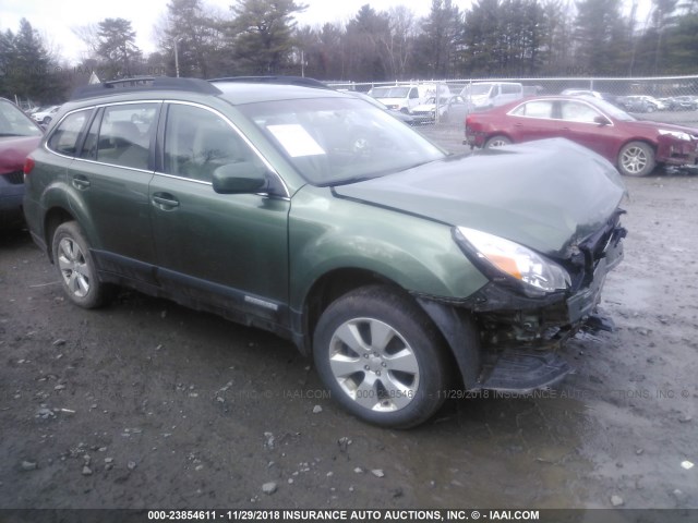 4S4BRBAC3C3239401 - 2012 SUBARU OUTBACK 2.5I GREEN photo 1