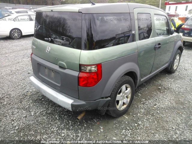 5J6YH28544L024498 - 2004 HONDA ELEMENT EX GREEN photo 4