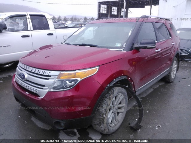 1FMHK8D81CGA16131 - 2012 FORD EXPLORER XLT MAROON photo 2