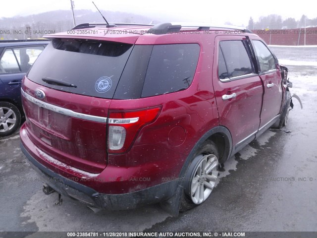 1FMHK8D81CGA16131 - 2012 FORD EXPLORER XLT MAROON photo 4