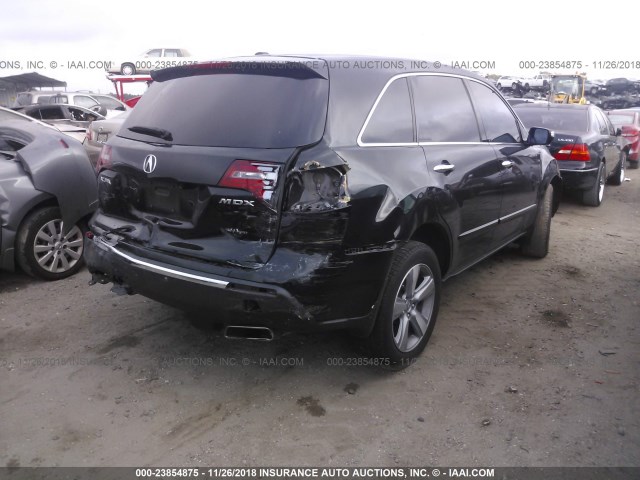 2HNYD2H38CH540563 - 2012 ACURA MDX TECHNOLOGY BLACK photo 4