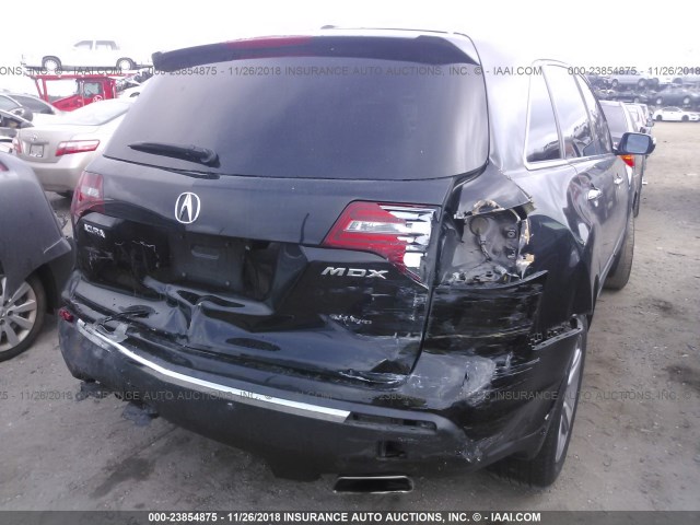 2HNYD2H38CH540563 - 2012 ACURA MDX TECHNOLOGY BLACK photo 6