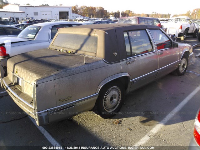 1G6CD53B9P4279045 - 1993 CADILLAC DEVILLE GOLD photo 4