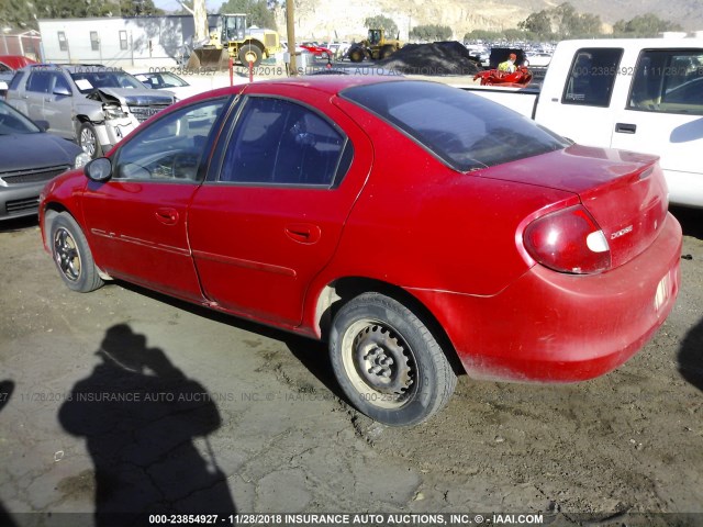 1B3ES26C32D599860 - 2002 DODGE NEON RED photo 3