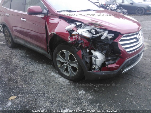 KM8SMDHF5GU136345 - 2016 HYUNDAI SANTA FE SE RED photo 6