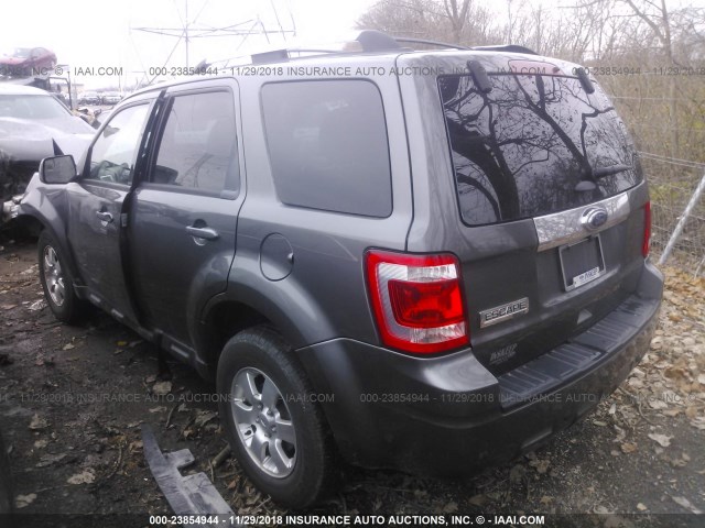 1FMCU9E73CKC42037 - 2012 FORD ESCAPE LIMITED GRAY photo 3