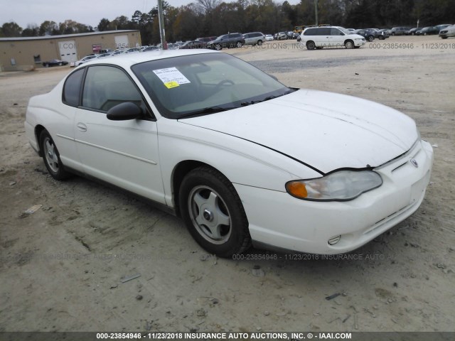 2G1WW12E239325887 - 2003 CHEVROLET MONTE CARLO LS WHITE photo 1