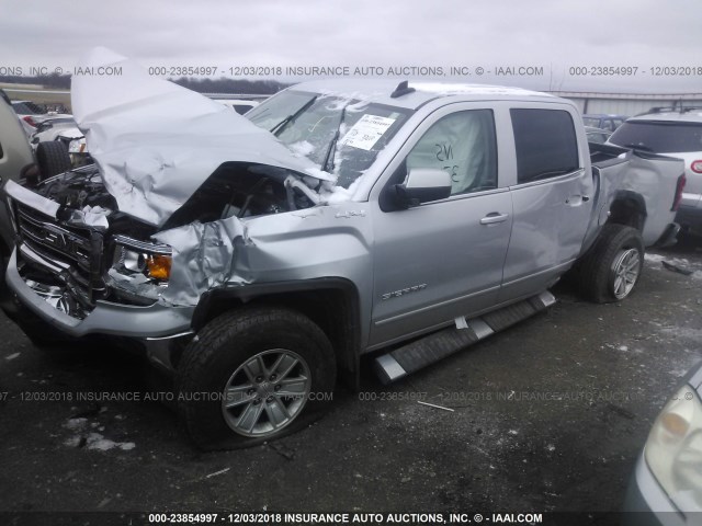 3GTU2UEC4FG344442 - 2015 GMC SIERRA K1500 SLE SILVER photo 2