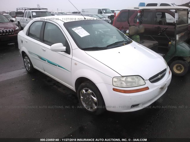 KL1TD52615B367606 - 2005 CHEVROLET AVEO LS WHITE photo 1
