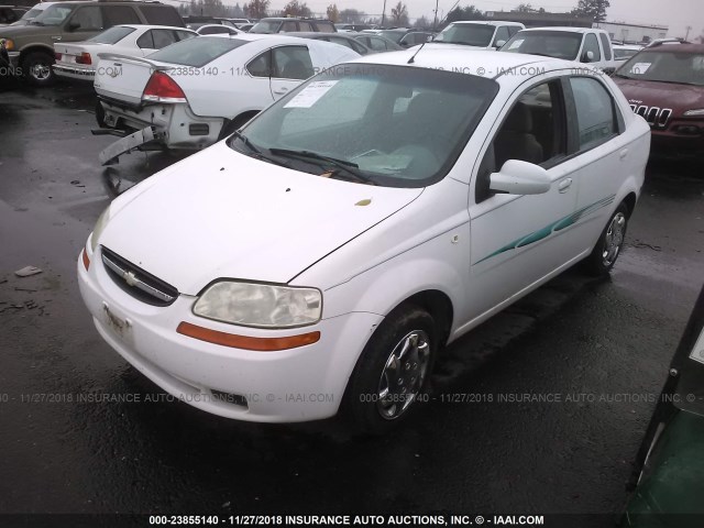 KL1TD52615B367606 - 2005 CHEVROLET AVEO LS WHITE photo 2