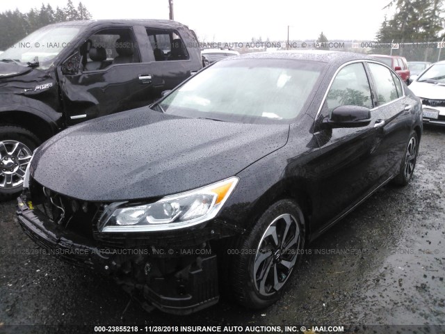 1HGCR3F83HA022454 - 2017 HONDA ACCORD EXL BLACK photo 2