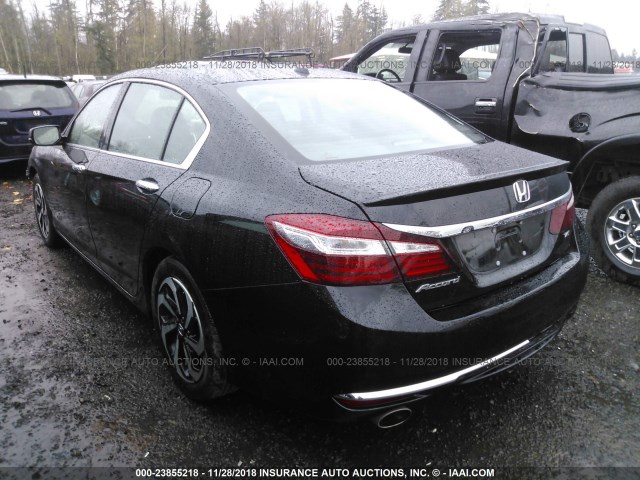 1HGCR3F83HA022454 - 2017 HONDA ACCORD EXL BLACK photo 3