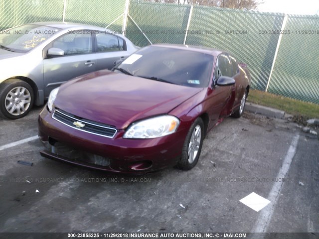 2G1WK16K779239900 - 2007 CHEVROLET MONTE CARLO LT MAROON photo 2