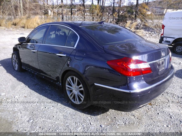 KMHGC4DD7DU223690 - 2013 HYUNDAI GENESIS 3.8L PURPLE photo 3