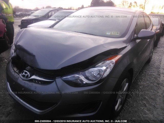 5NPDH4AEXDH364334 - 2013 HYUNDAI ELANTRA GLS/LIMITED GRAY photo 2