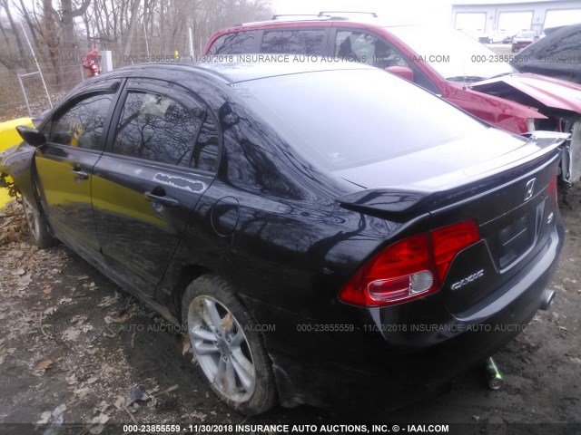 2HGFA55597H700812 - 2007 HONDA CIVIC SI BLACK photo 3