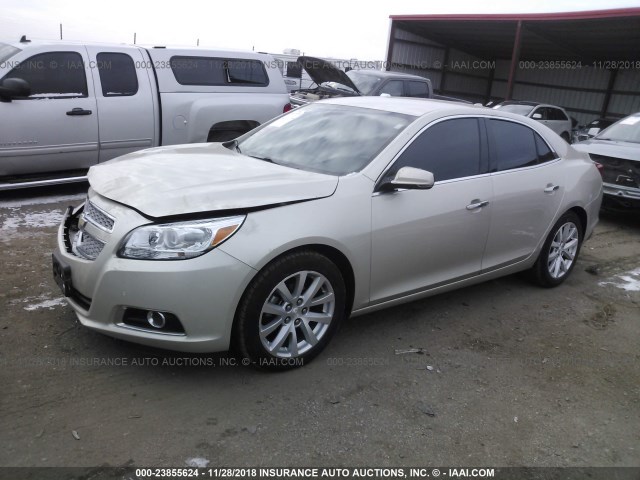 1G11H5SA8DF271237 - 2013 CHEVROLET MALIBU LTZ ყავისფერი ფოტო 2