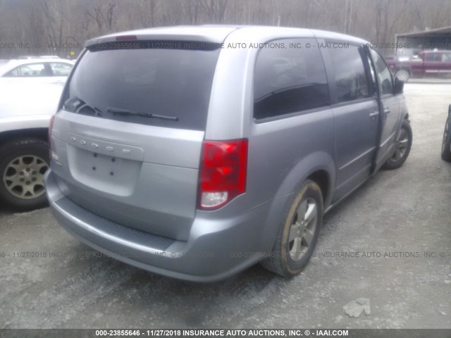 2C4RDGBG0DR612791 - 2013 DODGE GRAND CARAVAN SE GRAY photo 4