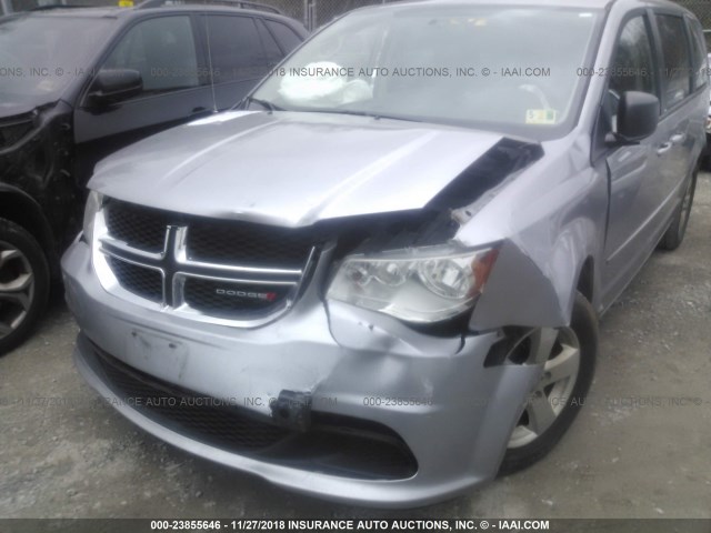 2C4RDGBG0DR612791 - 2013 DODGE GRAND CARAVAN SE GRAY photo 6