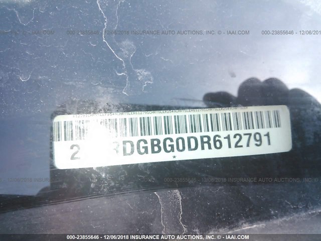 2C4RDGBG0DR612791 - 2013 DODGE GRAND CARAVAN SE GRAY photo 9