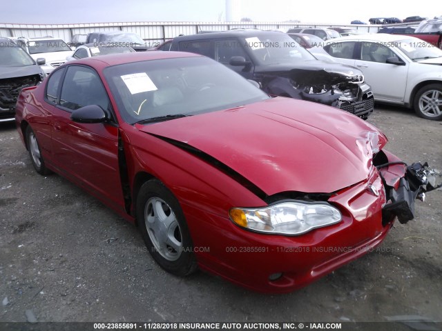 2G1WX12K539159836 - 2003 CHEVROLET MONTE CARLO SS RED photo 1