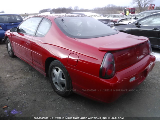 2G1WX12K539159836 - 2003 CHEVROLET MONTE CARLO SS წითელი ფოტო 3