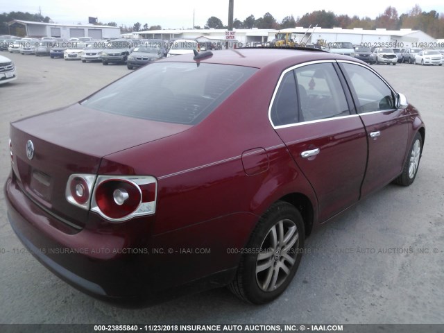 3VWDF71K46M702852 - 2006 VOLKSWAGEN JETTA 2.5L LEATHER RED photo 4