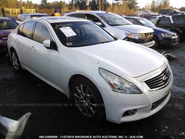 JN1CV6AR6AM251634 - 2010 INFINITI G37 WHITE photo 1