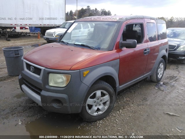 5J6YH18514L003490 - 2004 HONDA ELEMENT EX ORANGE photo 2