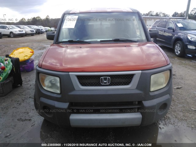 5J6YH18514L003490 - 2004 HONDA ELEMENT EX ORANGE photo 6