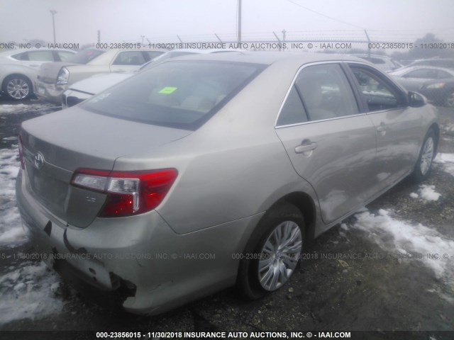 4T4BF1FKXER428956 - 2014 TOYOTA CAMRY L/SE/LE/XLE GOLD photo 4