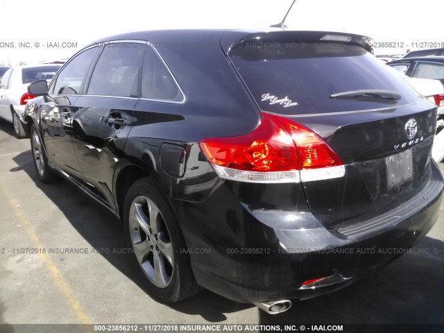 4T3ZK3BB3BU036734 - 2011 TOYOTA VENZA BLACK photo 3