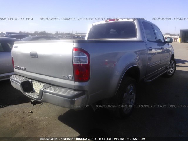 5TBET34136S505983 - 2006 TOYOTA TUNDRA DOUBLE CAB SR5 GRAY photo 4