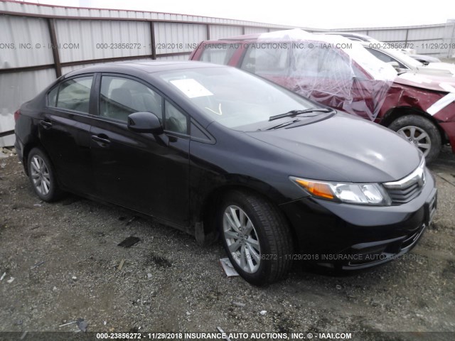 2HGFB2F95CH518581 - 2012 HONDA CIVIC EXL BLACK photo 1