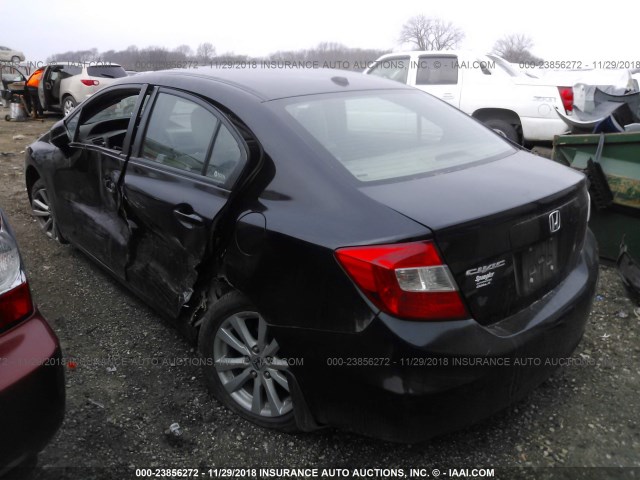 2HGFB2F95CH518581 - 2012 HONDA CIVIC EXL BLACK photo 3