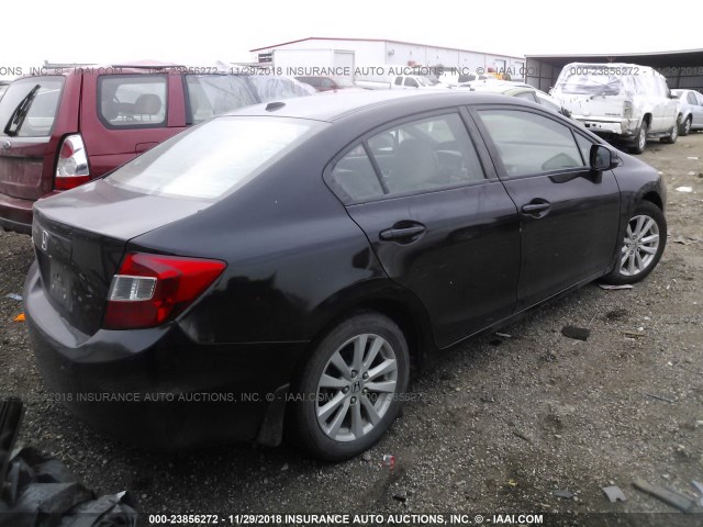 2HGFB2F95CH518581 - 2012 HONDA CIVIC EXL BLACK photo 4