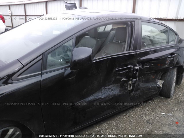 2HGFB2F95CH518581 - 2012 HONDA CIVIC EXL BLACK photo 6